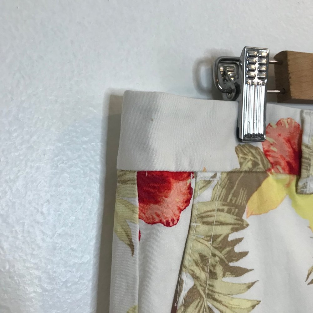 Talbots 10 / Large The Weekend Chino Ankle Pants Floral Mid Rise Straight - Picture 5 of 10